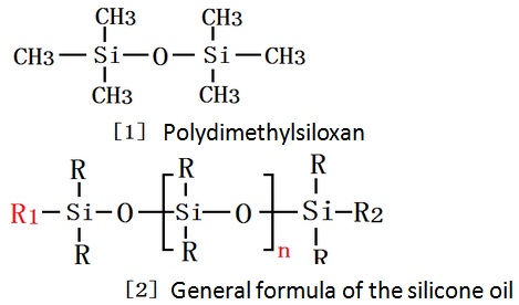 Polydimethylsiloxan, fórmula geral do óleo de silicone